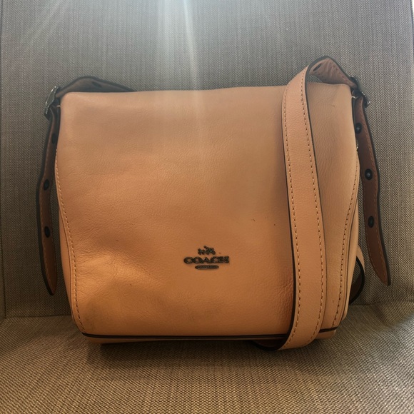 Coach Small Dufflette Leather Crossbody Bag Beachwood - Picture 4 of 16